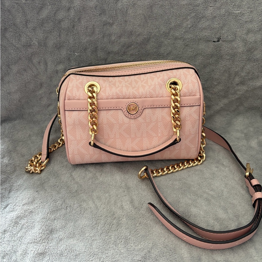Michael Kors Blush Crossbody Bag with Gold Accents